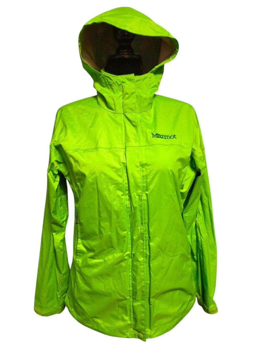 Women's Vintage Lime Green Medium "Marmot" Windbreaker/Rain Coat